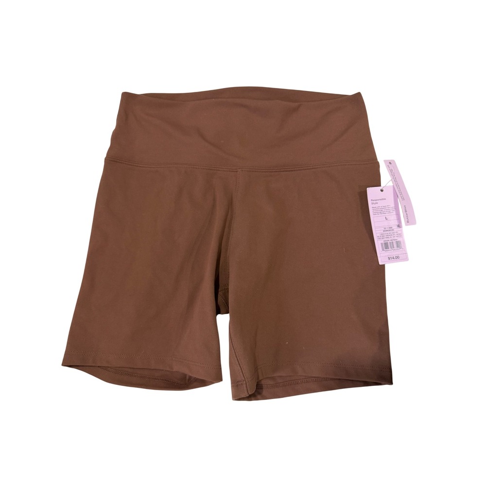 Wild Fable ButterBliss Brown High Waisted Biker Shorts Women Large NWT